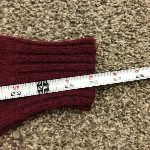 NWT Vintage Manhattan Sweater Shetland Wool Pullover Burgundy Red Mens Medium